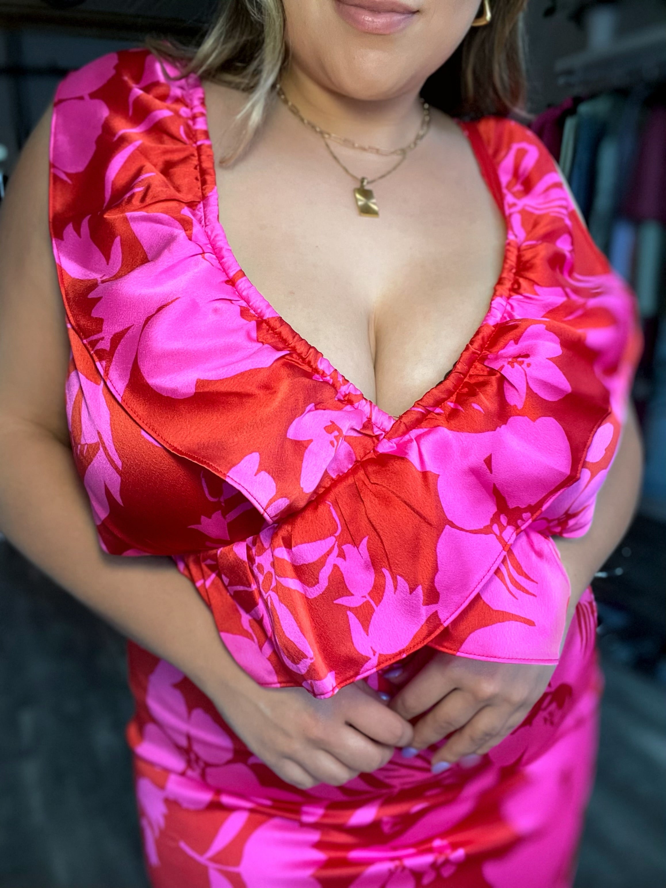 Zadie Floral Saldana Cut Out Mermaid Maxi Dress
